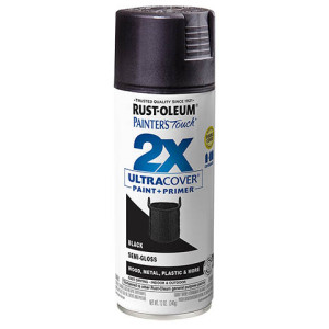 RUST-OLEUM 2X PAINTER'S TOUCH 334097 ULTRA COVER ENAMEL SEMI-GLOSS BLACK