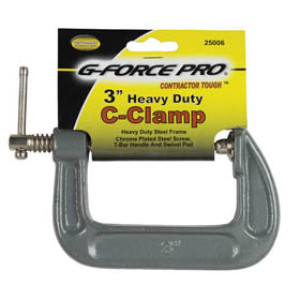 G-FORCE 25006 3" C-CLAMP T-BAR HANDLE AND SWIVEL PAD