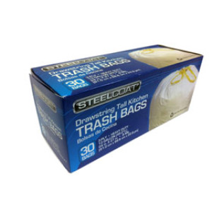 PETOSKEY STEELCOAT FGP9941-35J 13 GAL TALL KITCHEN DRAWSTRING .9MIL 30CT