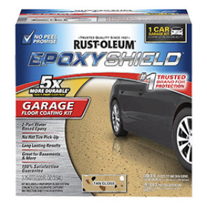 RUST-OLEUM EPOXY SHIELD 251966 TAN GLOSS GARAGE FLOOR KIT 2-PART WATER BASED