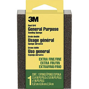 3M 907-ESF 3-3/4" X 2-5/8" X 1" EXTRA FINE/FINE DUAL GRIT SANDING SPONGE