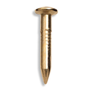 OOK 50031 1-1/4" BRASS PLATED BENDLESS NAILS (10PK)