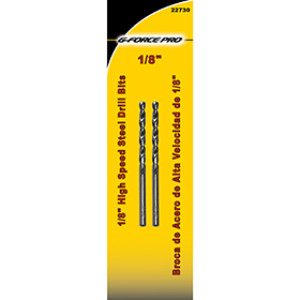 G-FORCE 22730 1/8" HSS DRILL BIT 2 PER CARD