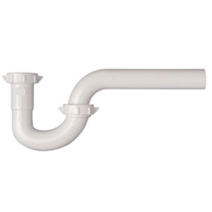 PLUMB PAK PP941W P TRAP 1-1/4" OD SLIP JOINT P TRAP WHITE PLASTIC