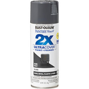 RUST-OLEUM 2X PAINTER'S TOUCH 334031 ULTRA COVER ENAMEL GLOSS DARK GRAY
