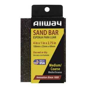 ALLWAY TOOLS 10006 MC 4" X 2-1/2" X 1" MEDIUM / COARSE SANDBAR ALUMINUM OXIDE