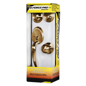 G-FORCE 80715 FRONT DOOR ENTRY HANDLE LOCKSET ANTIQUE BRASS KW-1 KEYWAY