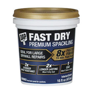 DAP 18440 FAST DRY RTU PREMIUM SPACKLING COMPOUND 16 OZ INTERIOR / EXTERIOR
