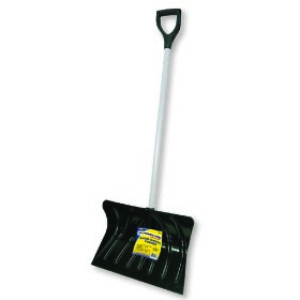 G-FORCE 52962 18" POLY SNOW SHOVEL "PRO GRADE" D-GRIP STEEL HANDLE METAL EDGE