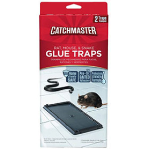 CATCHMASTER 402SD BAITED RAT / MOUSE & SNAKE GLUE TRAPS 2-PACK SHELF DISPLAY