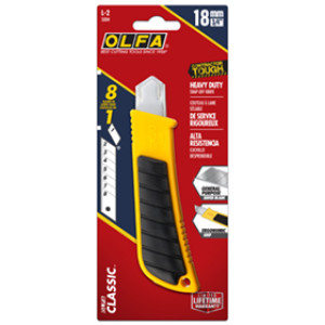 OLFA 5004 18MM HEAVY DUTY ANTI-SLIP GRIP RUBBER INSET UTILITY KNIFE L-2