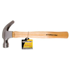 G-FORCE 21012 16 OZ CLAW HAMMER HICKORY WOOD HANDLE