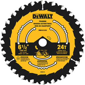 DEWALT DWA161224 6 1/2" 24T CIRCULAR SAW BLADES BLISTER