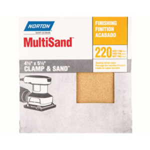 NORTON 48132 4-1/2" X 5-1/2" MULTISAND 220 GRIT SHEETS HANDY 6 PACK