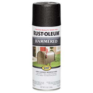 RUST-OLEUM HAMMERED 7215830 12 OZ METAL FINISH BLACK SPRAY PAINT