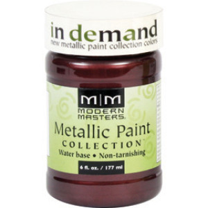 MODERN MASTERS ME704-06 BLACK CHERRY SATIN METALLIC PAINT OPAQUE