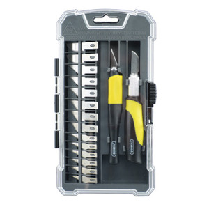 GENERAL TOOLS 95618 02201 18PC PRECISION HOBBY KNIFE SET W/CUSTOM HARD CASE
