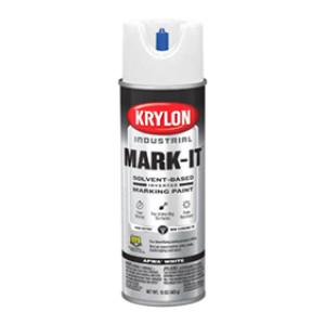 KRYLON K00730008 APWA WHITE MARK-IT SOLVENT-BASED INVERTED MARKING PAINT