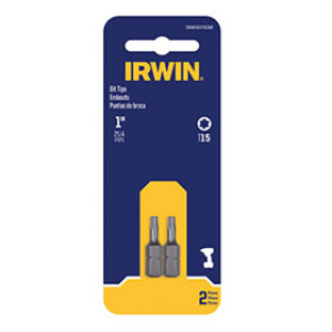 IRWIN IWAF21TX152 1" T15 TORX INSERT BIT - 2 PACK