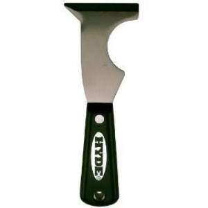 HYDE 02970 BLACK & SILVER 5-IN-1 MULTI TOOL CARBON STEEL BLADE NYLON HANDLE