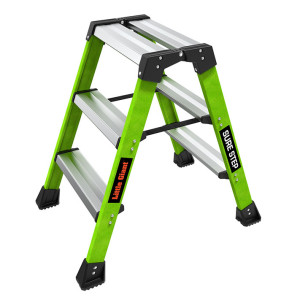 LITTLE GIANT 11953 SURE STEP 1AA 3-STEP DOUBLE-SIDED FIBERGLASS STEP STOOL