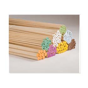 CINDOCO WOOD RCT136 1" X 36" COLOR CODED UPC'D HARDWOOD DOWELS NATURAL