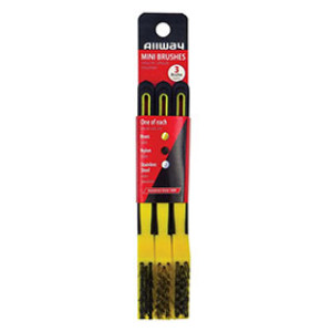 ALLWAY TOOLS 13710 AMB SOFT GRIP 3 PIECE MINI BRUSH SET