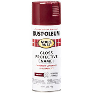 RUST-OLEUM STOPS RUST 7768830 12 OZ GLOSS PROTECTIVE ENAMEL BURGUNDY SPRAY