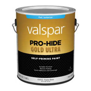 VALSPAR 65002.007 PRO-HIDE GOLD ULTRA FLAT PASTEL BASE EXTERIOR ACRYLIC PAINT