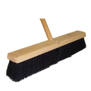 DQB 10623 24" BLACK TAMPICO ALL PURPOSE FLOOR SWEEP 3" TRIM 2 THREADED HOLES