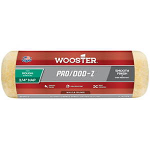WOOSTER PRO/DOO-Z RR644-9 9" X 3/4" WHITE/GOLD STRIPES WOVEN ROLLER COVER