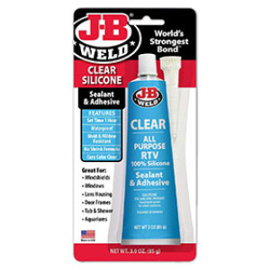 J-B WELD 31310 3 OZ CLEAR ALL PURPOSE RTV 100% SILICONE SEALANT & ADHESIVE
