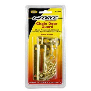 G-FORCE 87204 CHAIN DOOR GUARD BRASS FINISH NO KEY