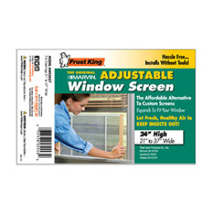 FROST KING AWS2437 55534 21-37" X 24" ADJUSTABLE WINDOW SCREEN