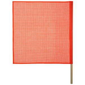 KEEPER 04901 18" X 18" ORANGE SAFETY FLAG WITH WOODEN DOWEL DOT COMPLIANT PVC