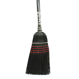 NORSHEL 58300122 INDUSTRIAL BLACK DYED CORN BROOM 1-1/8" X 42" BLACK HANDLE