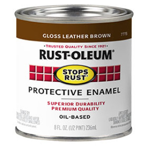 RUST-OLEUM STOPS RUST 7775730 GLOSS PROTECTIVE ENAMEL LEATHER BROWN