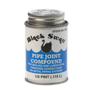 BLACK SWAN 02004 4 OZ GREY PIPE JOINT COMPOUND WITH BRUSH