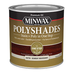 MINWAX 213804444 380 POLYSHADES SATIN BOMBAY MAHOGANY STAIN
