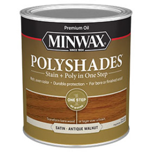MINWAX 61340444 340 POLYSHADES SATIN ANTIQUE WALNUT STAIN
