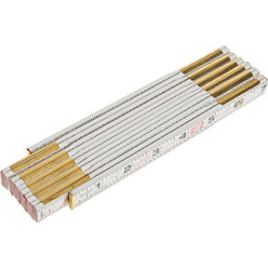 LUFKIN 1066DN 6' X 5/8" ENGINEERS SCALE FOLDING WOOD RULE - RED END