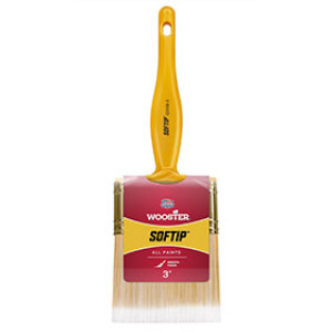 WOOSTER SOFTIP Q3108 3" WHITE NYLON/GOLD POLY CHISEL TRIM PAINT BRUSH