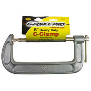 G-FORCE 25012 8" C-CLAMP T-BAR HANDLE AND SWIVEL PAD