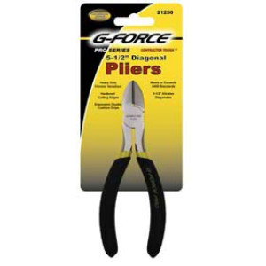 G-FORCE 21250 5-1/2" DIAGONAL CUTTING PLIERS ERGO GRIP HANDLE