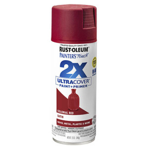 RUST-OLEUM 2X PAINTER'S TOUCH 334063 ULTRA COVER ENAMEL SATN COLONIAL RED