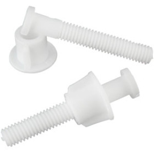 PLUMB PAK PP835-39 TOILET SEAT HINGE BOLTS WHITE UNIVERSAL FIT