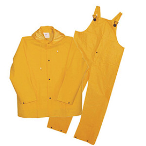 BOSS 3PR0300YG 3X-LARGE 3-PIECE .35MM POLYESTER LINED PVC YELLOW RAIN SUIT