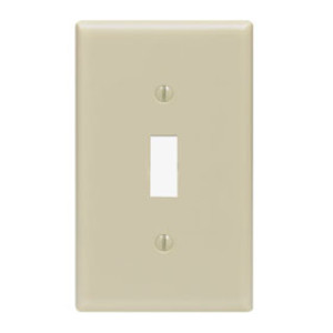 LEVITON 020-86001-000 ONE GANG SWITCH WALLPLATE IVORY