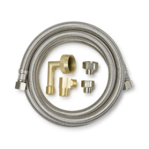PLUMB PAK PP25860 DISHWASHER FILL HOSE UNIVERSAL 5' BRAIDED STAINLESS STEEL