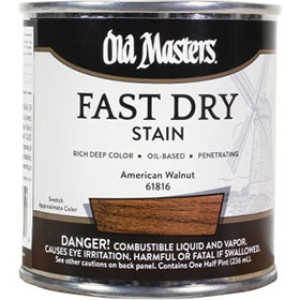 OLD MASTERS 61816 AMERICAN WALNUT FAST DRY WOOD STAIN 1/2 PINT